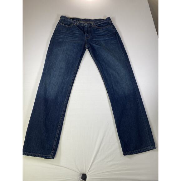Levi's 514 Jeans Mens 34 x 32 Straight Leg Regular Fit Medium Wash Denim - Picture 1 of 7